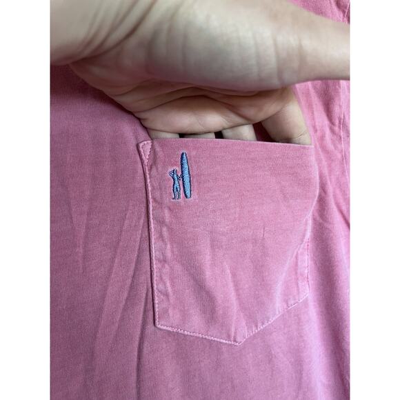 Johnnie-O Rose Pink Short Sleeve Pocket T-Shirt Tee Mens Size L - Picture 3 of 3